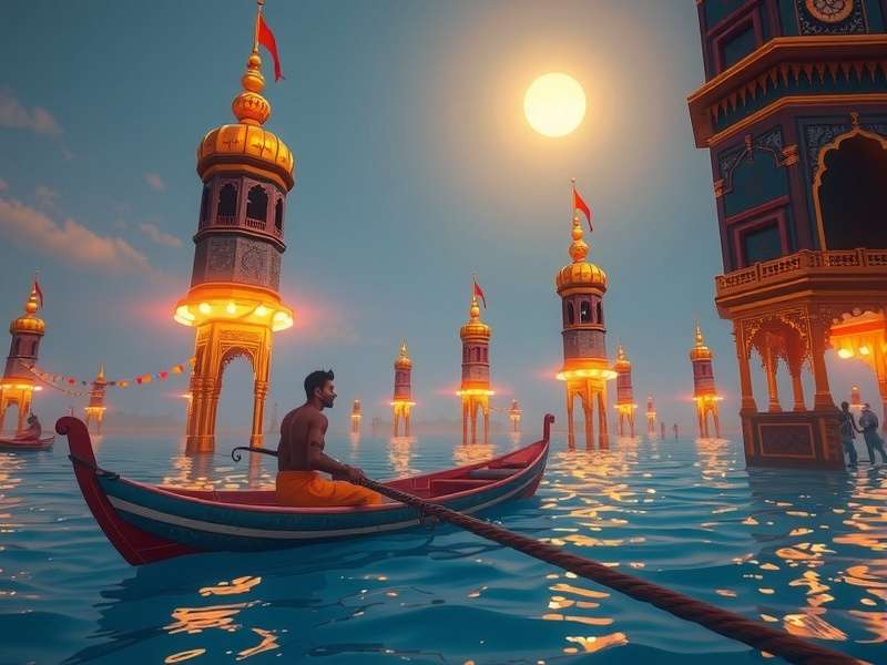 Indian Festival Event in Ganges Reverence Quest